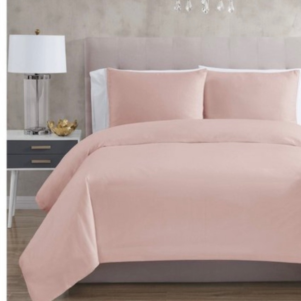 2pc Twin 300 Thread Count Cotton
Sateen Duvet Set Blush - Christian
Siriano NY - Picture 6 of 10